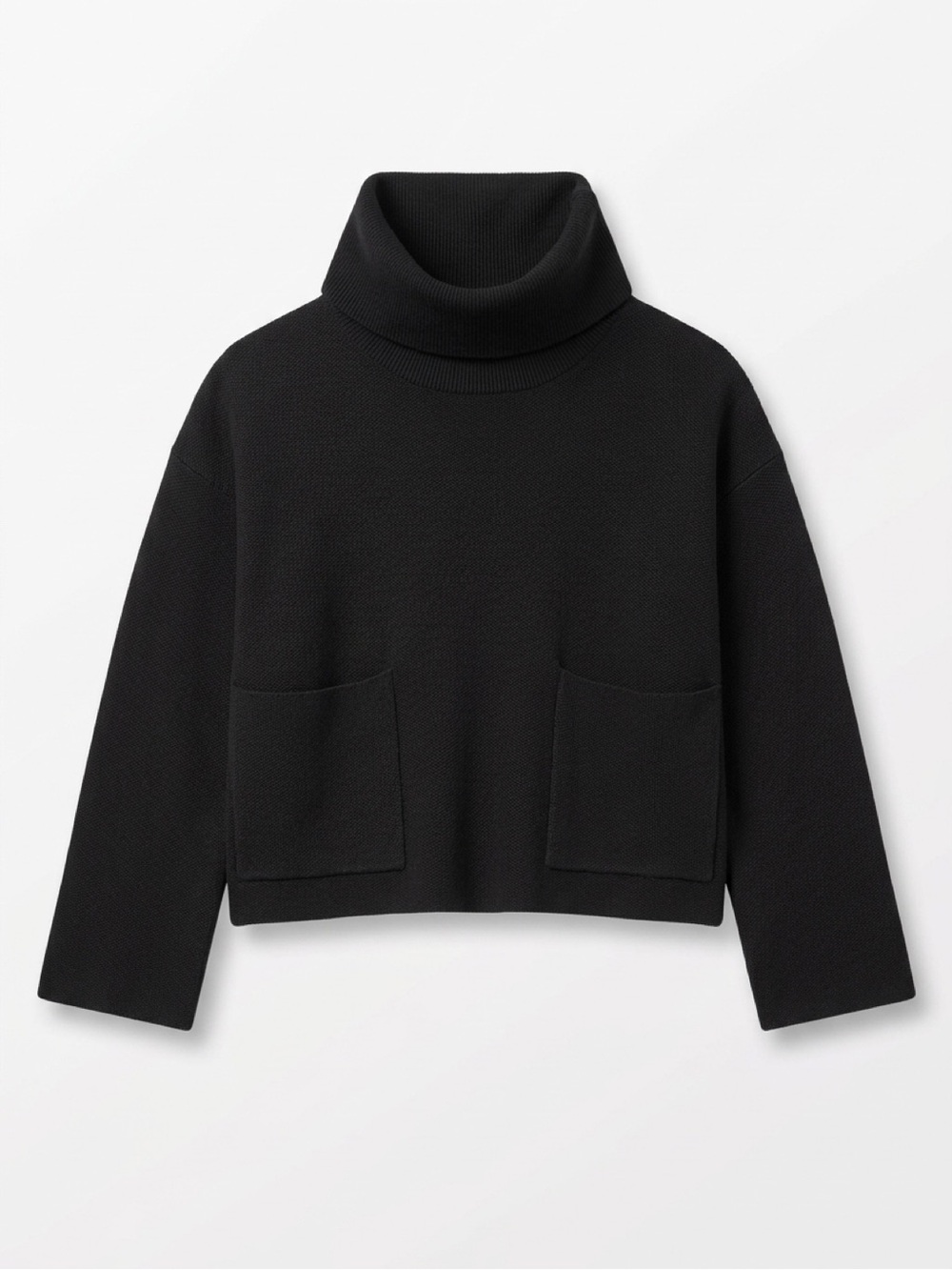 Trust by Republic Black Turtleneck Pocket Sweater